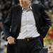 Northwestern head coach Bill Carmody paces the sidelines in the first quarter against Michigan at Crisler Center on Wedensday. Melanie Maxwell I AnnArbor.com